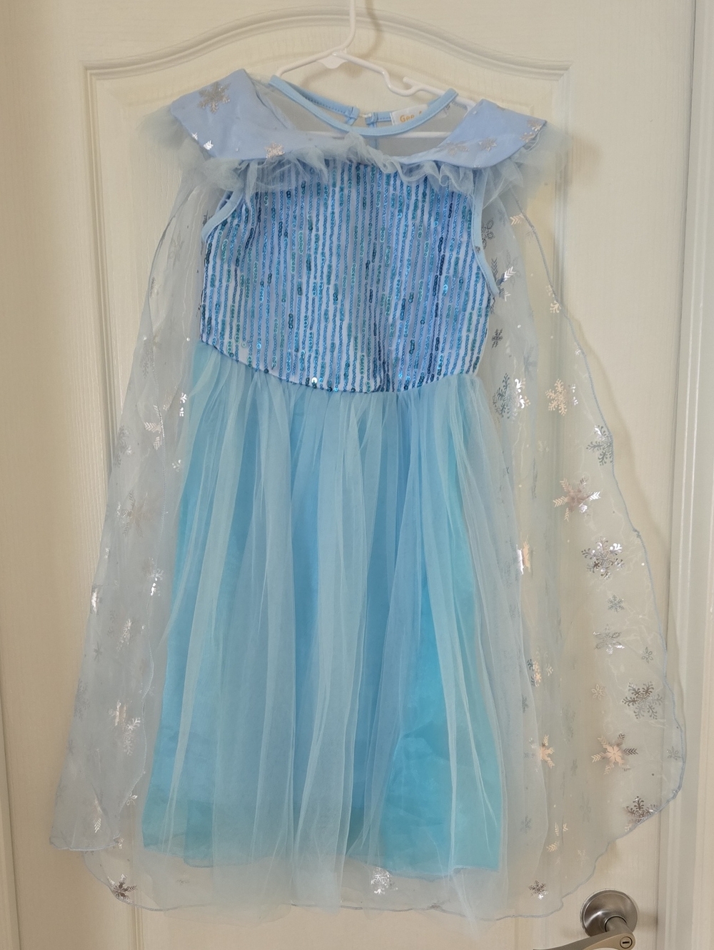 Light Blue Sparkle Princess Kids Costume Dress